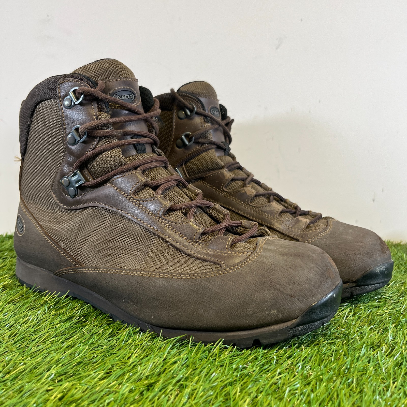 AKU Boots Size 10 Men's Brown Leather Pilgrim GTX Combat FG Outdoor Lace Up