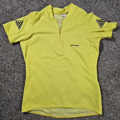 サイクルジャージ　キャノンデール(XL) イエロー(made i n USA ) Vintage Cannondale Cycling Jersey Yellow Zip XL USA MADE | eBay