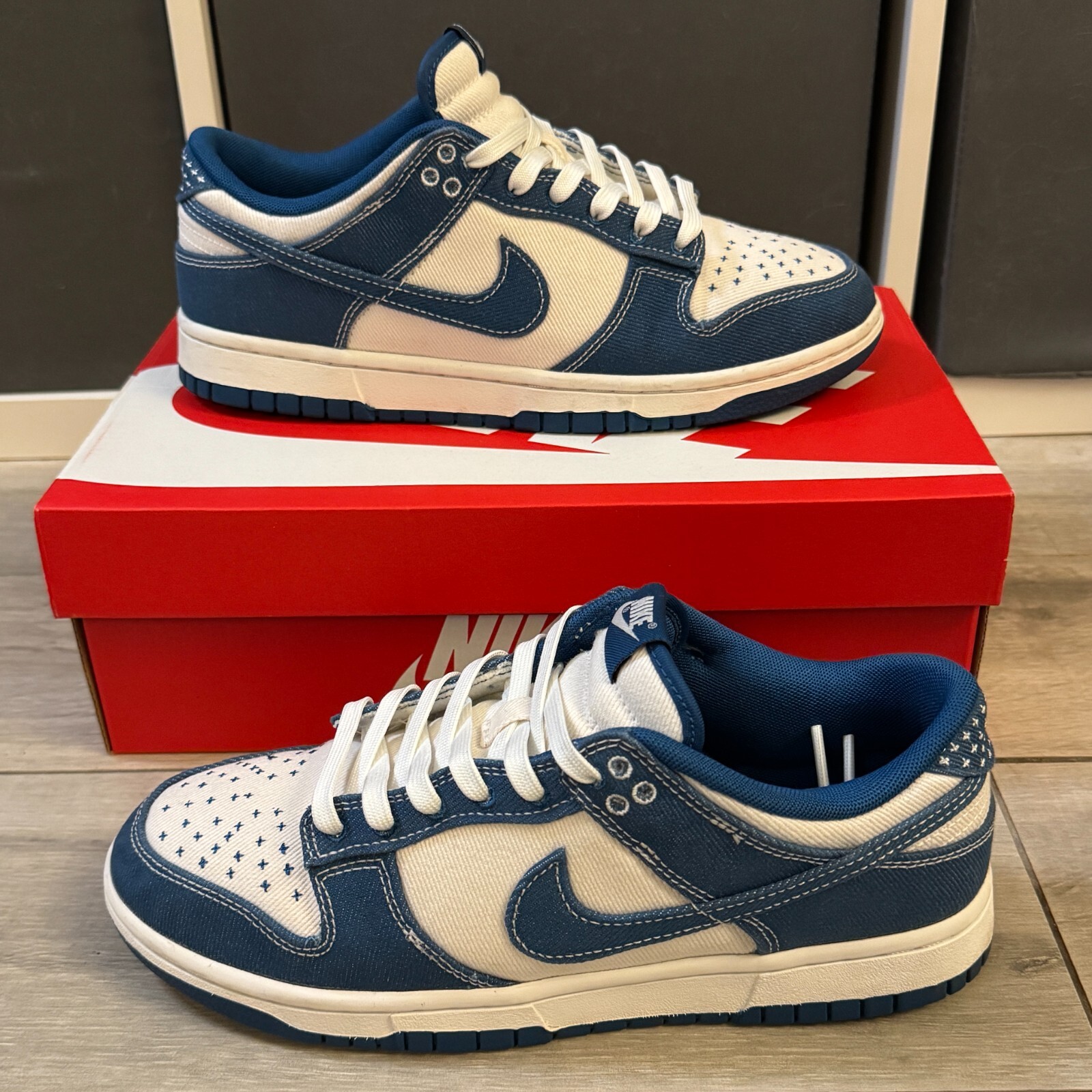 靴 Nike Dunk Low SE \"Industrial Blue\" 27cm Size 11 - Nike Dunk Low SE Sashiko - Industrial Blue for
