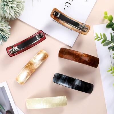 6 Pcs Acrylic Large French Hair Barrettes Clips for Women Thick Hair Long Hair