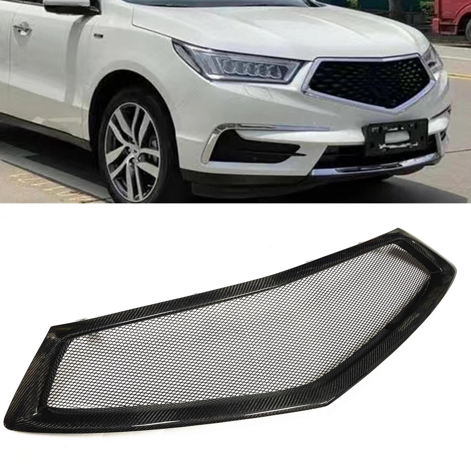1x Car Front Bumper Grille Mesh For Acura MDX 4Door 5Door