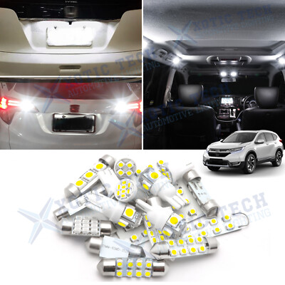 White LED Lights Interior Dome Map Package Kit for Honda CRV 2013-2019 2020 CR-V