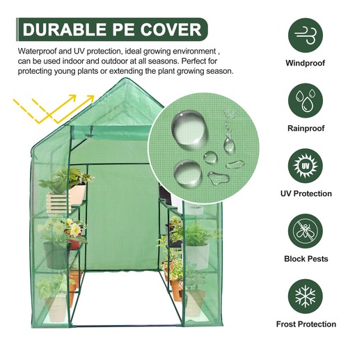 Portable Greenhouse Walk In Green House Outdoor Plant Gardening Year Around