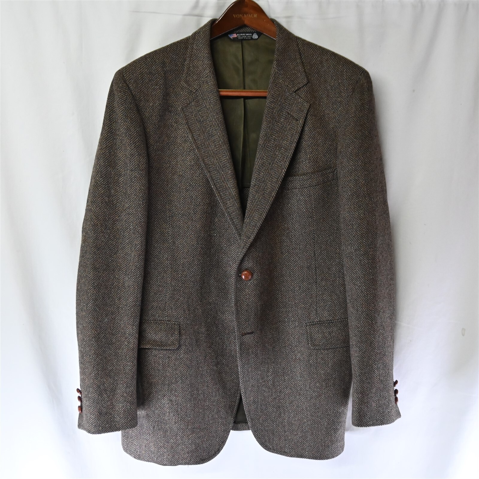 ジャケット・アウター 90s New World Order Double Tweed Jacket Vtg 90s 46L Red Brown Herringbone Tweed 2 Btn Blazer Suit