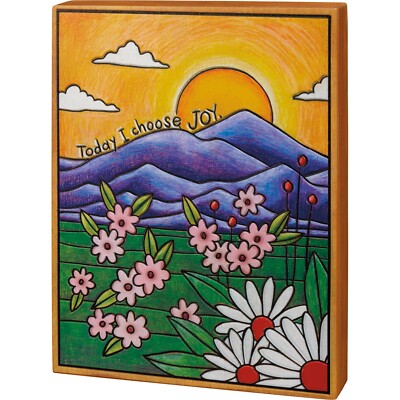 ''Today I Choose Joy'' NEW Colorful Box Sign - Primitives by Kathy