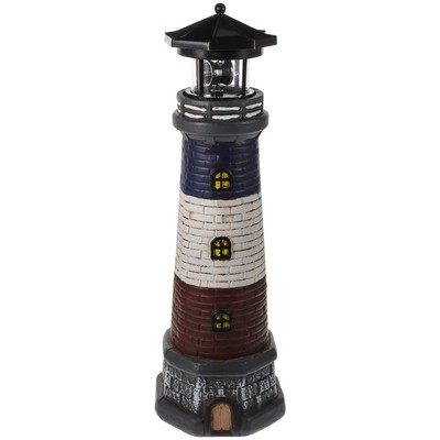 Solar Garden Lighthouse Outdoor Decor Solar Garden Lighthouse Decor Solar-pow...