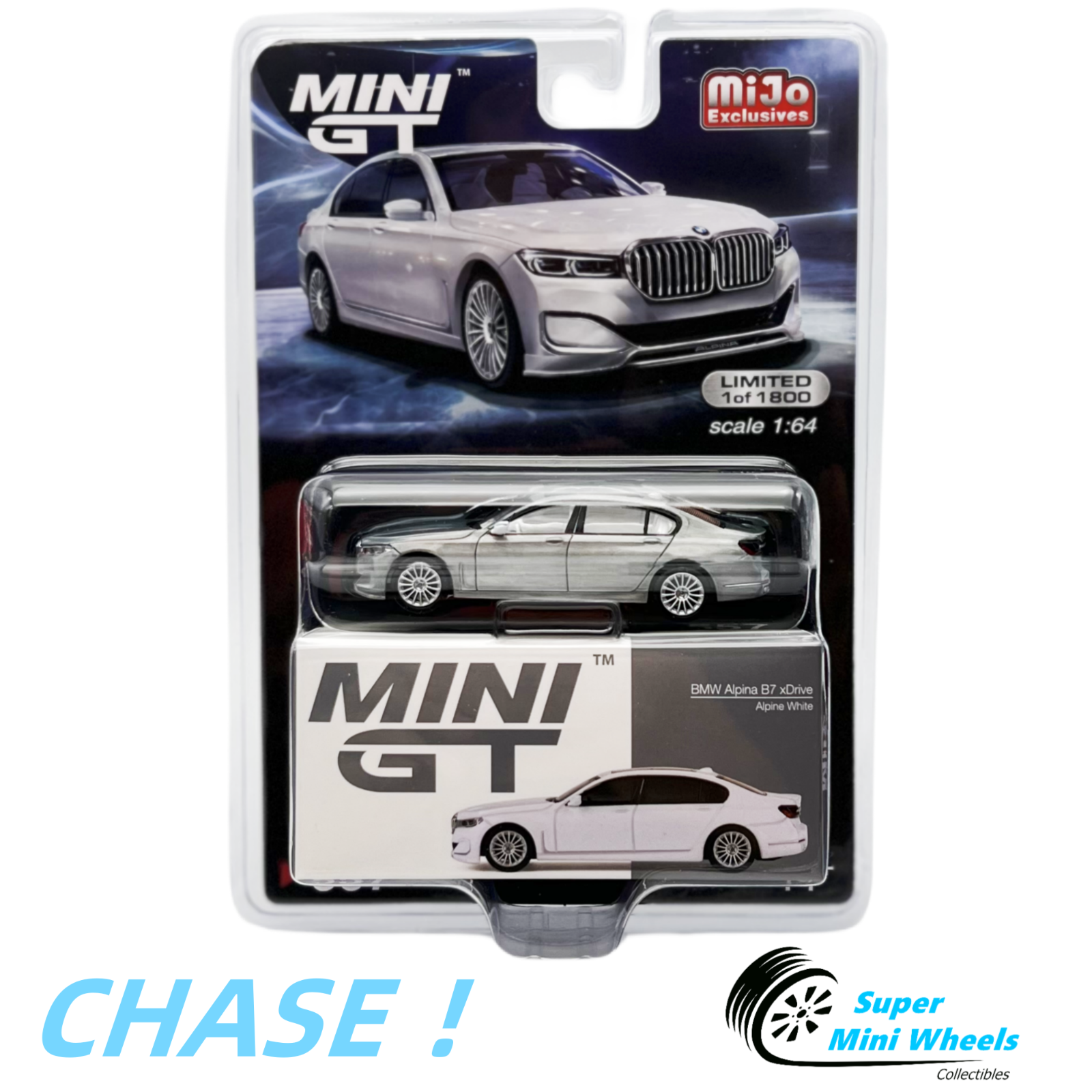 ミニカー Mini GT BMW Alpina B7 X Drive ( Chase ) CHASE ! Mini GT 1:64 BMW Alpina B7 xDrive Alpine White #557