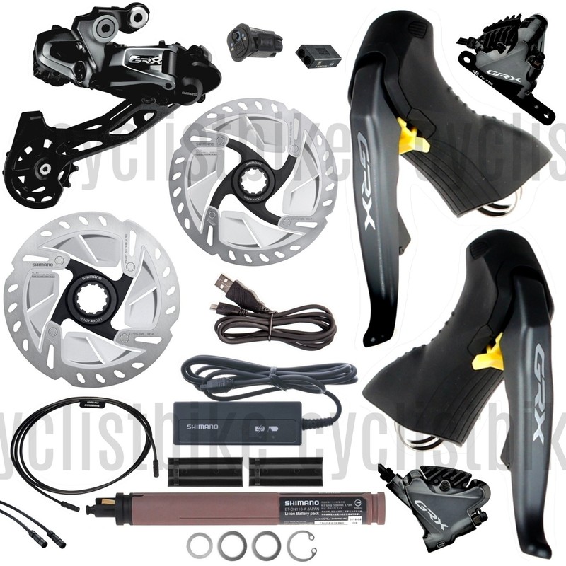 Shimano GRX 1x11 Di2 RX815 RX817 Electric Upgrade Groupset w/Rotor&EW