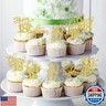 Rsstarxi 30 Pack 18th Birthday Cupcake Toppers Glitter Since 2007 Happy 18th Eighteen Cheers to 18 Years Old Birthday Cupcake Picks for 18th Birthday Party Cake Decorations Supplies Gold