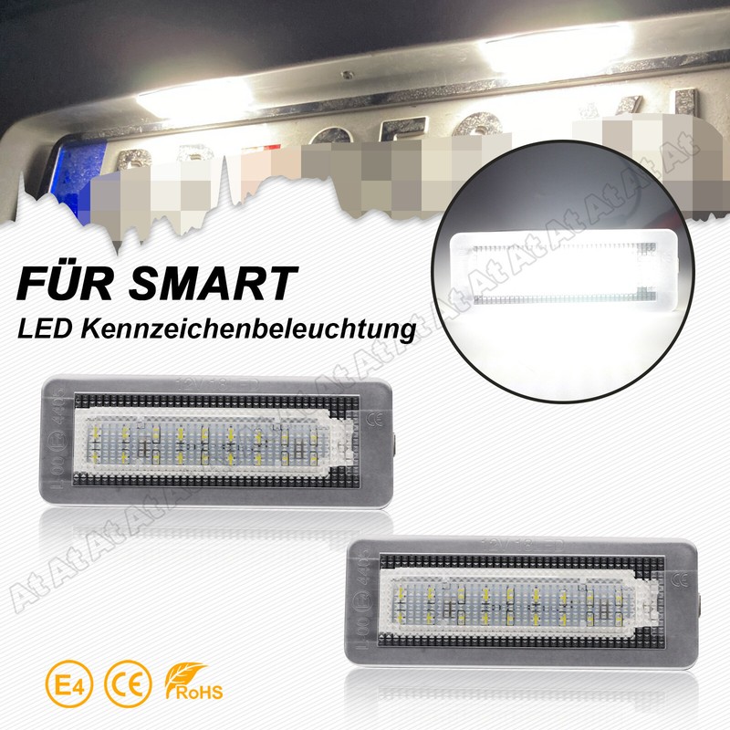 LED Kennzeichenbeleuchtung Für Smart 450 451 Fortwo Cabrio Coupe Bj.