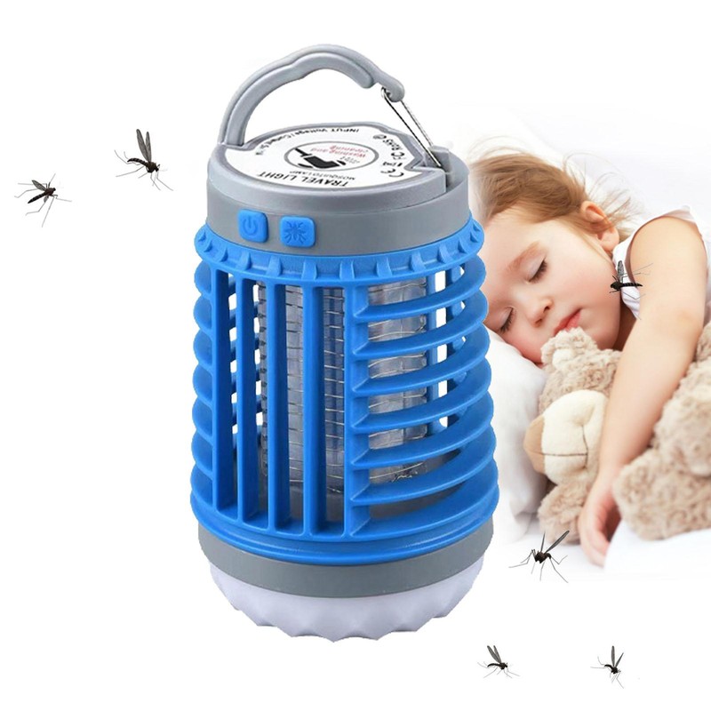 Solar USB Mosquito Killer Light Electronic Fly Bug Insect  Trap Camping Lamp