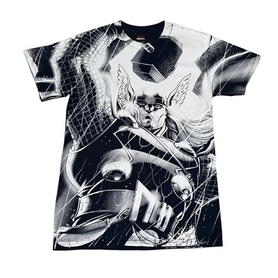 Vintage 2011 Marvel Comics Thor All Over Print Shirt - Mad Engine - Men's Small