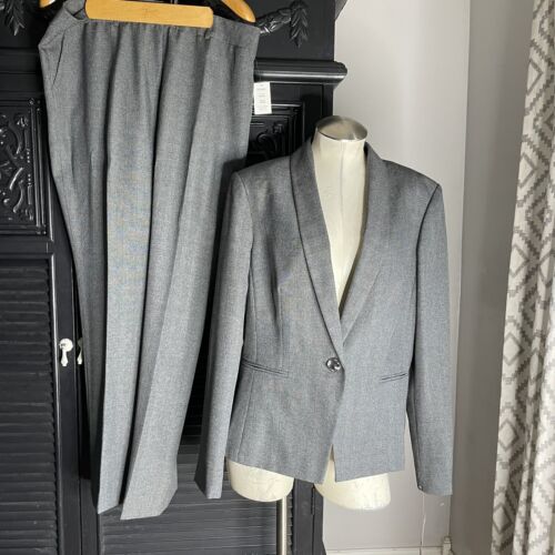 John Meyer 2-piece Gray Pant Suit Size 14 NWT Retails $260