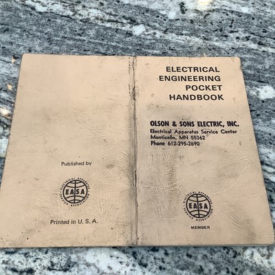 Electrical Engineering Pocket Handbook EASA American Electric Co. Tan/Cream 1982