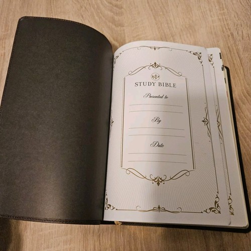 KJV Study Bible LP Faux Leather, Dark Brown by Christian Art Gifts Inc....
