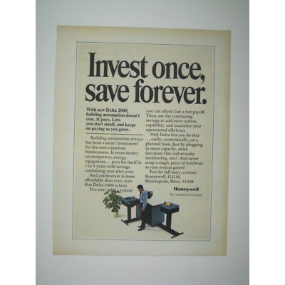 Honeywell Delta 2000 Building Automation System Print Advertisement 1971