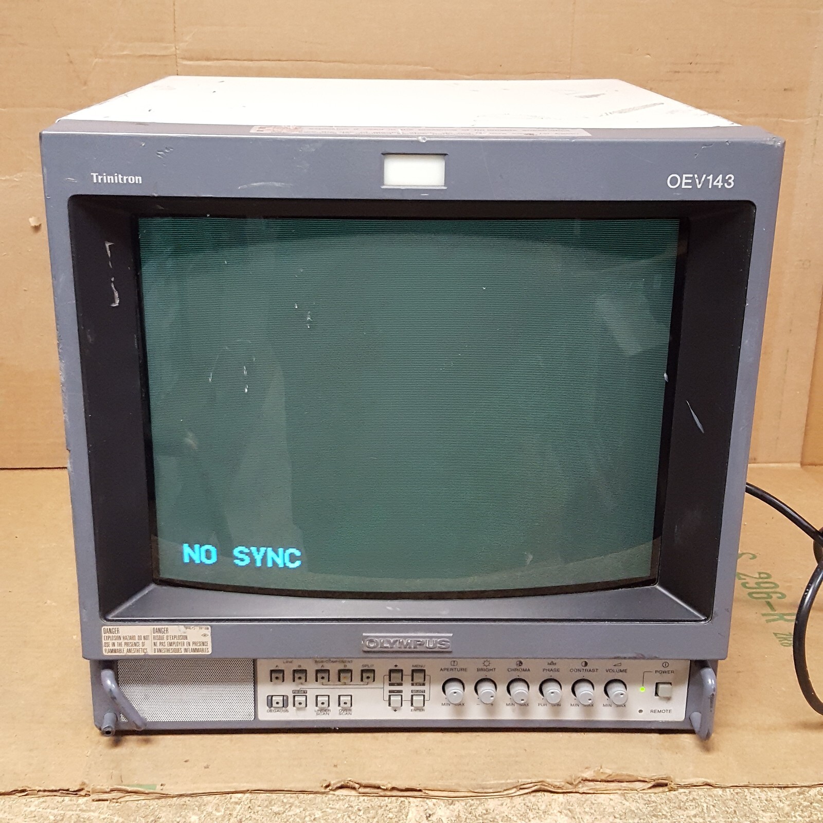 Olympus OEV143 Color Video Monitor 13'' w/PwrCrd *Dnt'd Top Olympus OEV143 Color Video Monitor 13'' w/PwrCrd *Dnt'd Top