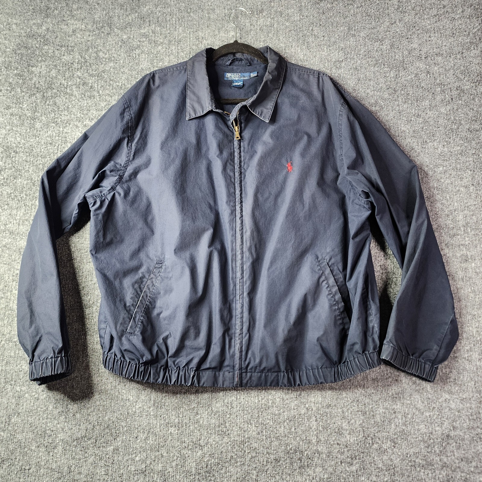 Vintage Polo Ralph Lauren Navy Blue Cotton Coaches Jacket
