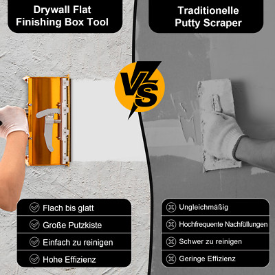 9.8'' Trockenbau Kelle Drywall Flat Box Set Werkzeuge Verstellbarer 98~160cm 