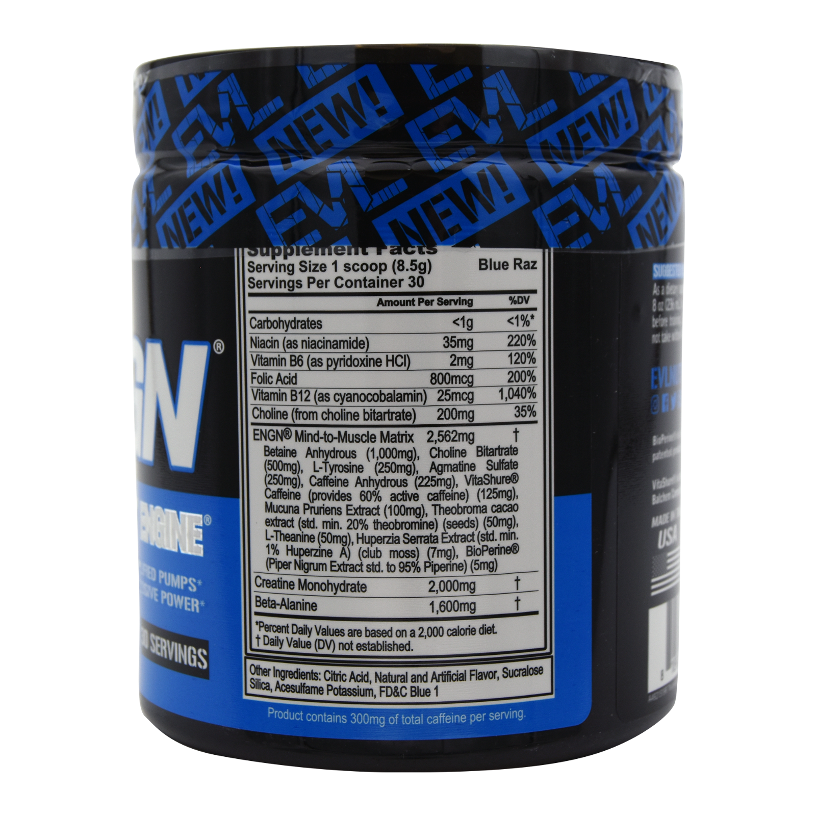 EVL ENGN: Hardcore Pre Workout Energy Drink Mix with Creatine for Energy, Pump