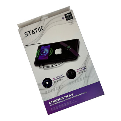 Statik Charging Tray Pad High Speed Wireless Charger Multiple Devices 15W