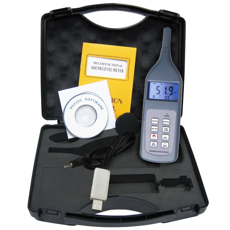 Digital Sound Level Meter 30130dB Decibel Noise Tester w/ CD Software