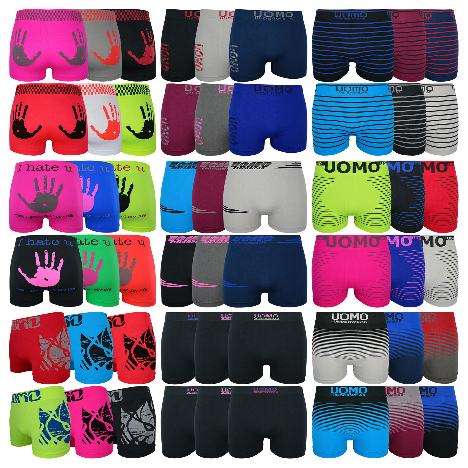 20er Pack Herren Boxershorts Microfaser Retro Unterhose Unterwäsche Seamless