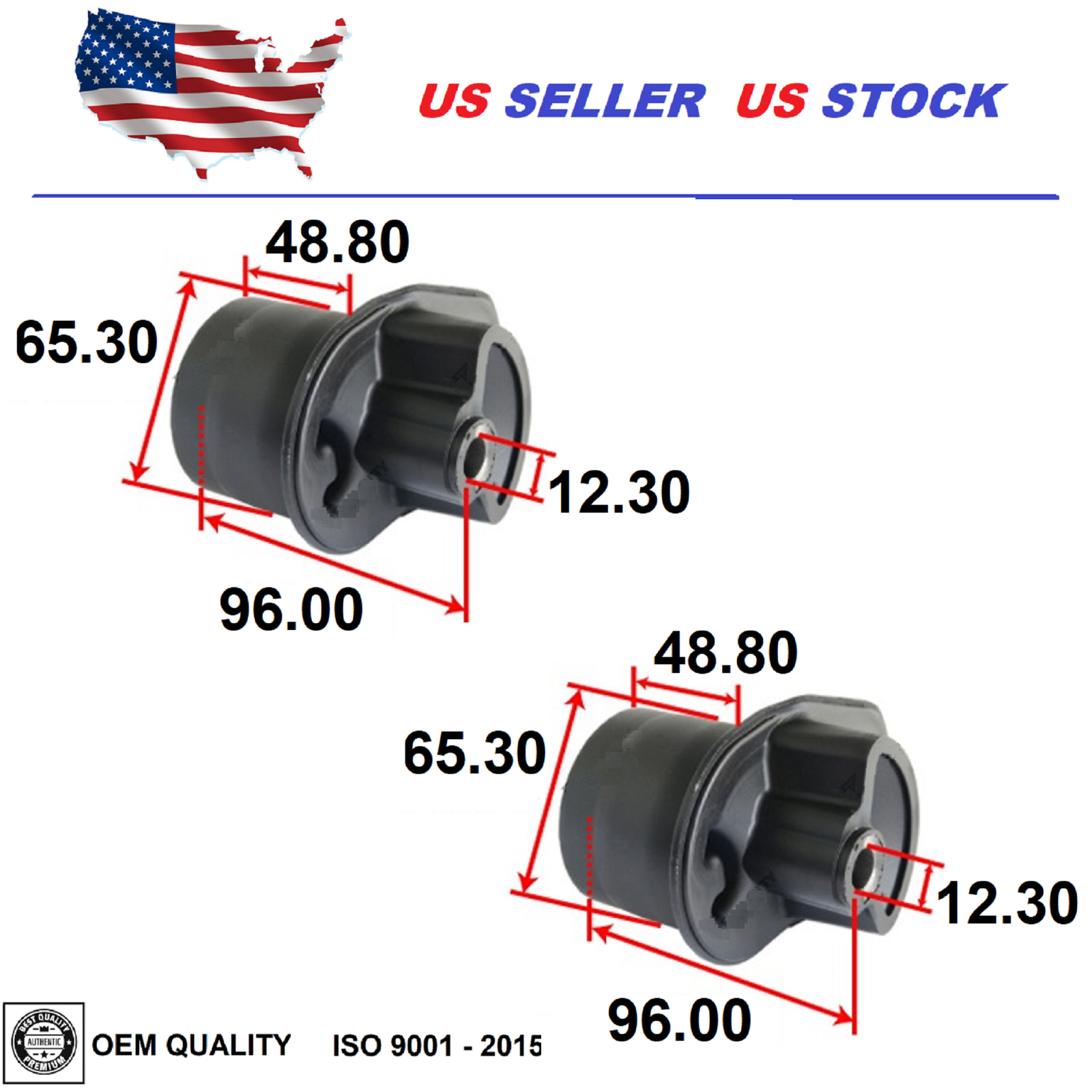 Rear Crossmember Bushing for Toyota COROLLA MATRIX 2003-2008 Set Pair OE QUALITY