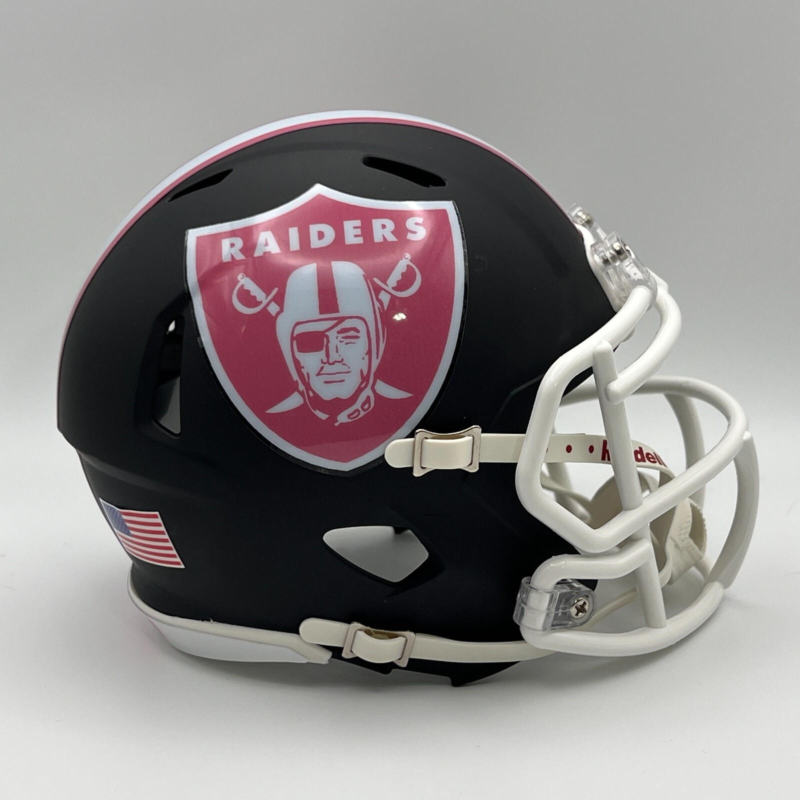 Las Vegas Raiders CUSTOM Matte Black - White & Pink Mini