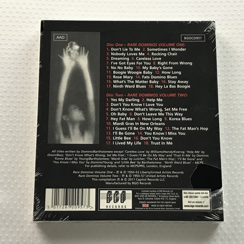 Fats Domino 2 CD Set Rare Dominos New Remastered BGO Records BGOCD957