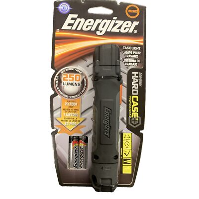Energizer TUF2AAPE HardCase 300 Lumen Black LED Work Light Flashlight AA Battery