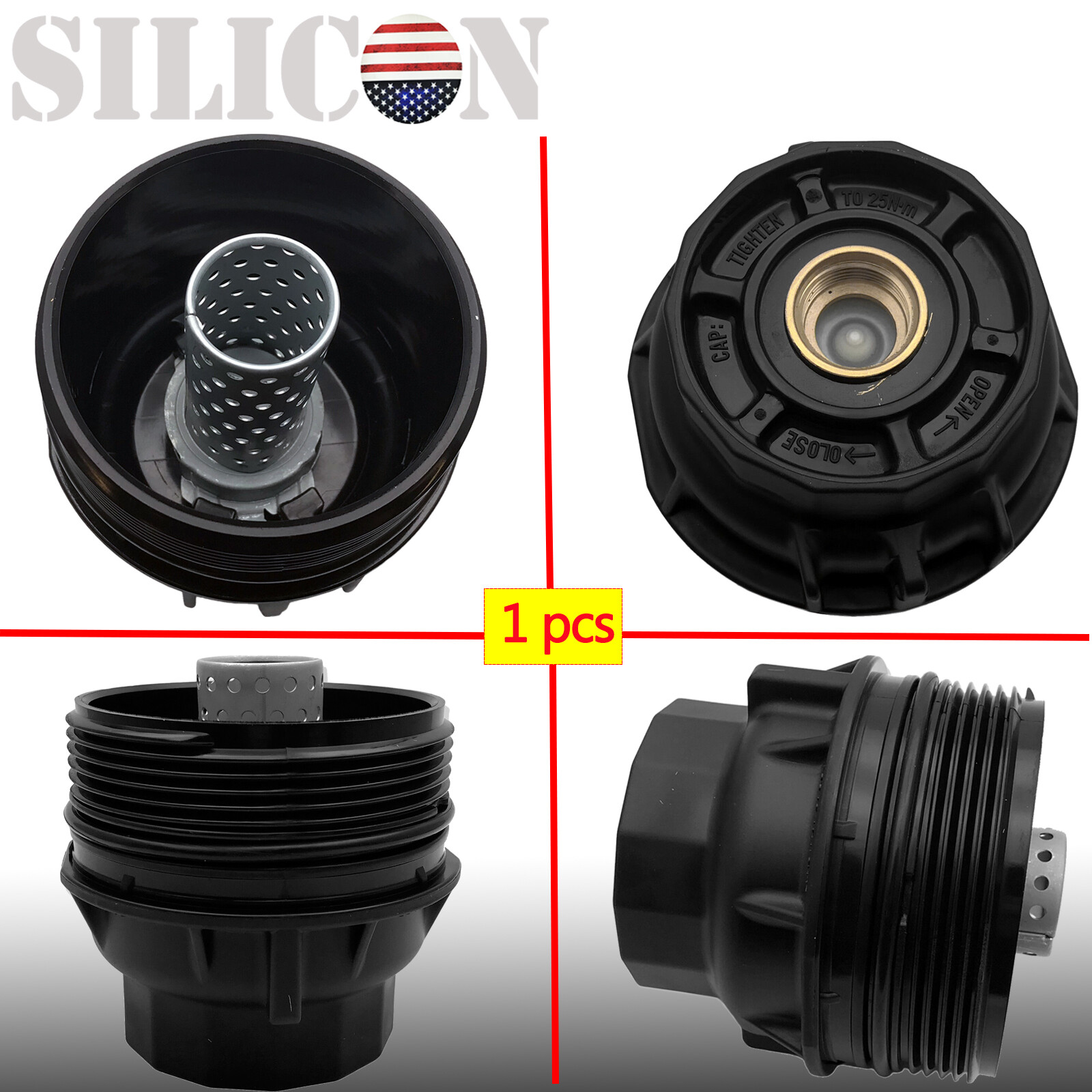 Oil Filter Housing Cap For Toyota Camry Highlander RAV4 Venza Scion 15620-36020