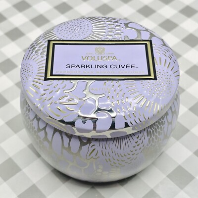 Voluspa SPARKLING CUVEE Luxury Tin Candle 4oz 113g Mini   NEW   