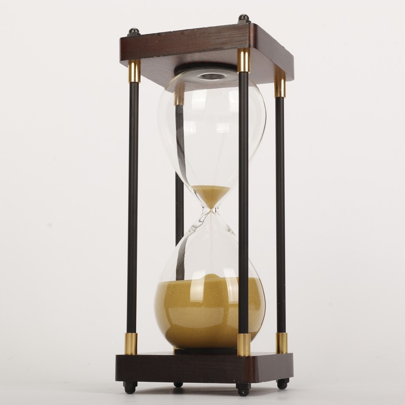 60Min Hourglass Sand Timer Wooden Sand Clock Table Decorative Wooden Sandglass