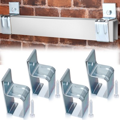 4 Pcs Box Rail Hanger Bracket with Bolts Heavy Duty Exterior Barn Door Hardwa...
