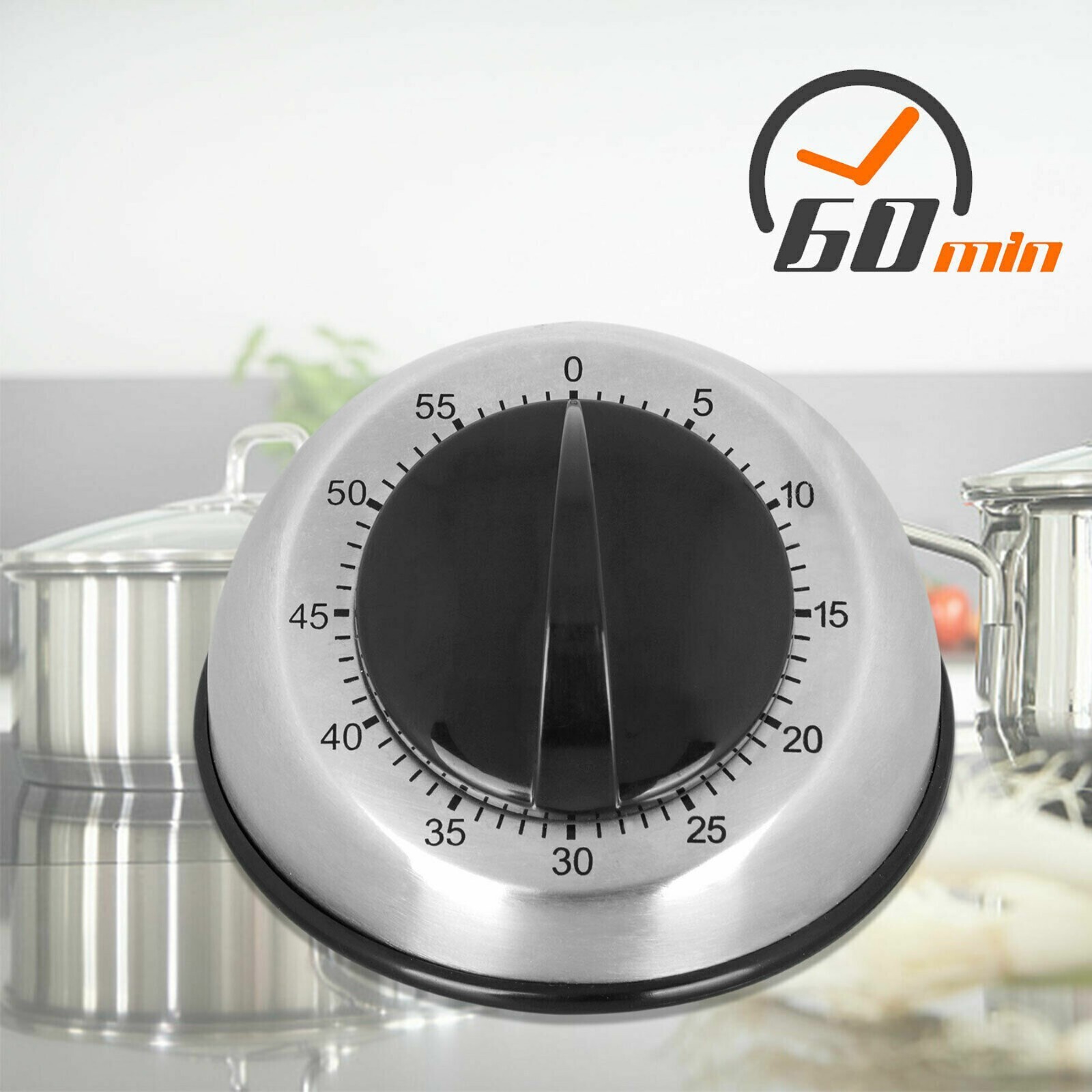 Long Ring Bell Alarm Loud 60-Minute Kitchen Cooking Wind Up Timer Mechanical US