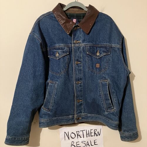 Vintage Chaps Ralph Lauren Mens Denim Jacket L Flannel Lined Vintage Chaps Ralph Lauren Mens Denim Jacket L Flannel Lined