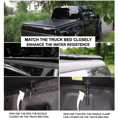 5'/60.5" Hard Tri-Fold Truck Bed For 2016-2022 Toyota Tacoma Tonneau Cover