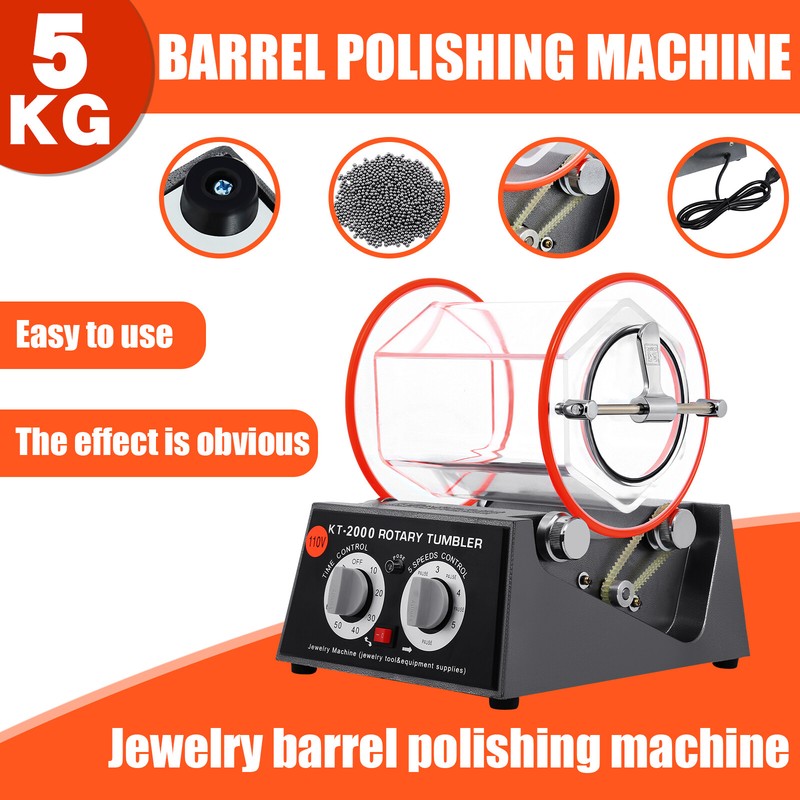 60W 5Kg Jewelry Rotary Tumbler Surface Polisher Jewelry Poli