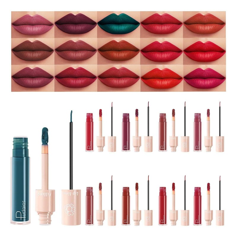 2In1 Matte Long-Lasting High Color Liquid Lip Gloss And Smooth Lip ...
