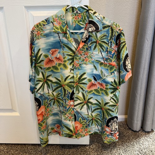hawaiian shirt vintage-Japanese Rayon- large R.N.14711 Japan