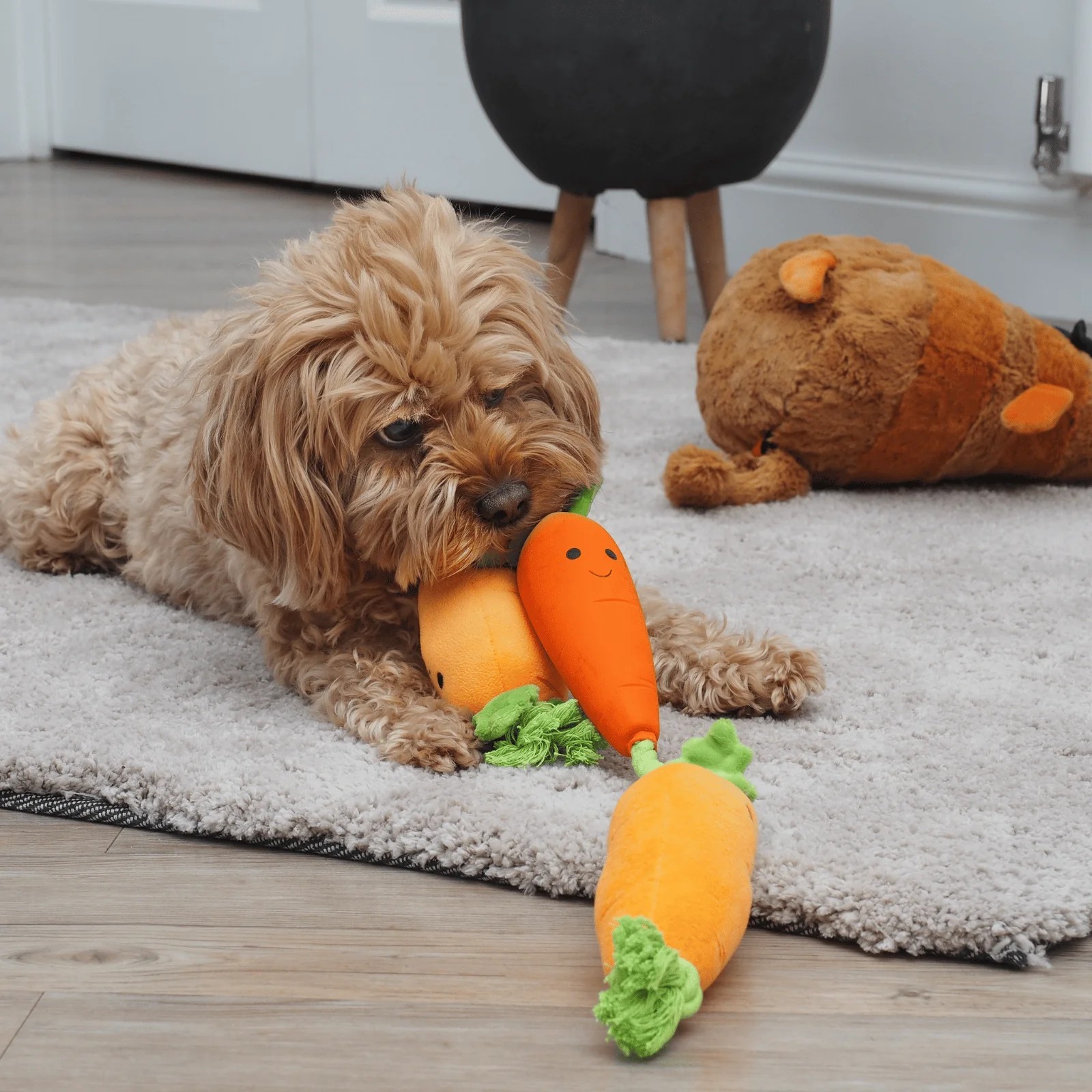 Zoon Tugga Carrot Dog Toy 70cm - Durable Plush Rope for Interactive Play