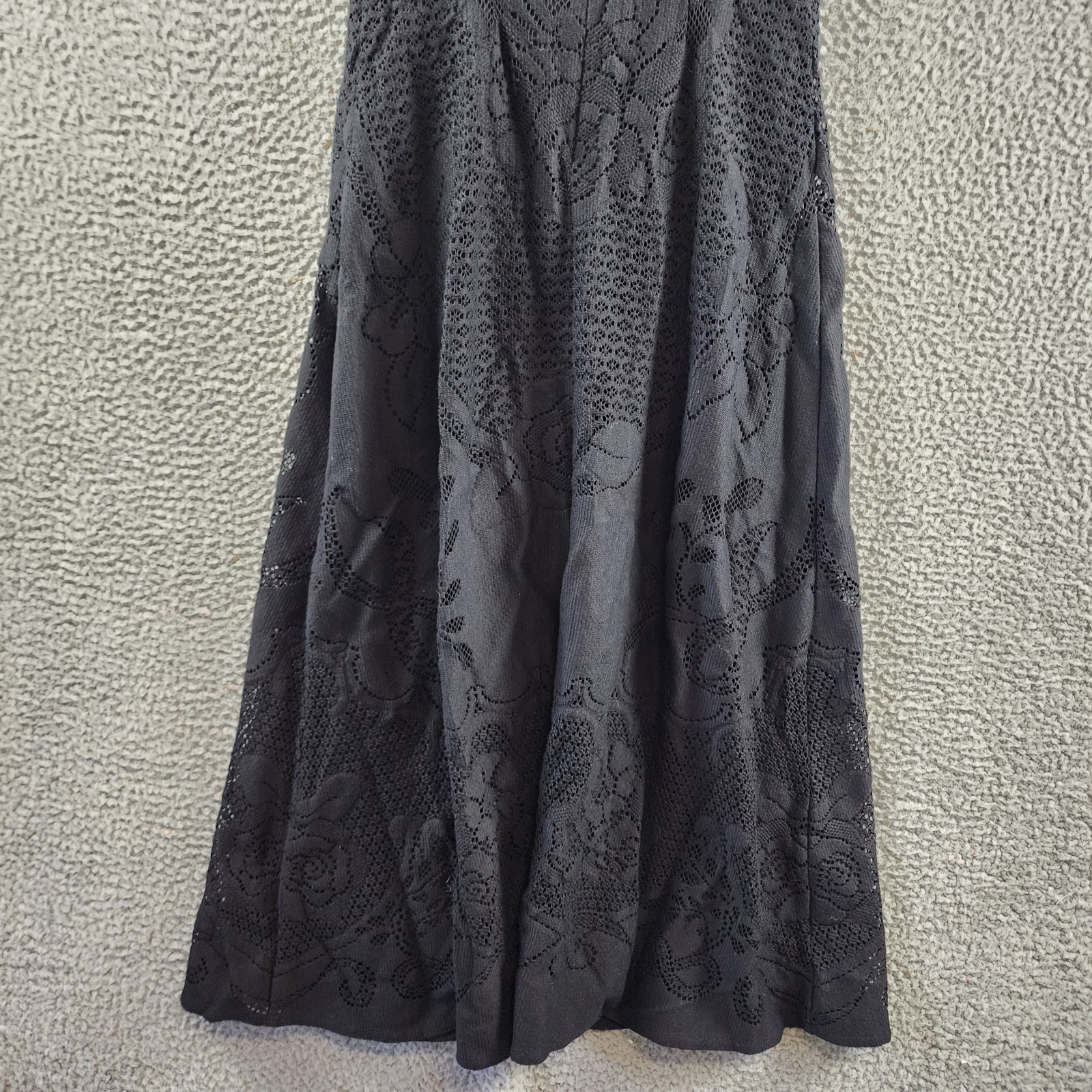 Kobi Halperin Willow Floral Lace Sweetheart Midi Dress Women's 4 Black Back Zip - Picture 9 of 15