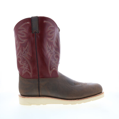 Abilene Boots 6820 Мужские ковбойские сапоги в стиле вестерн из бордовой кожи без шнуровки