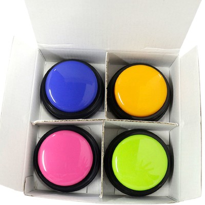 4PCS Recordable Talking Button Buzzers Child Interactive Answer Buttons Toy A6T2
