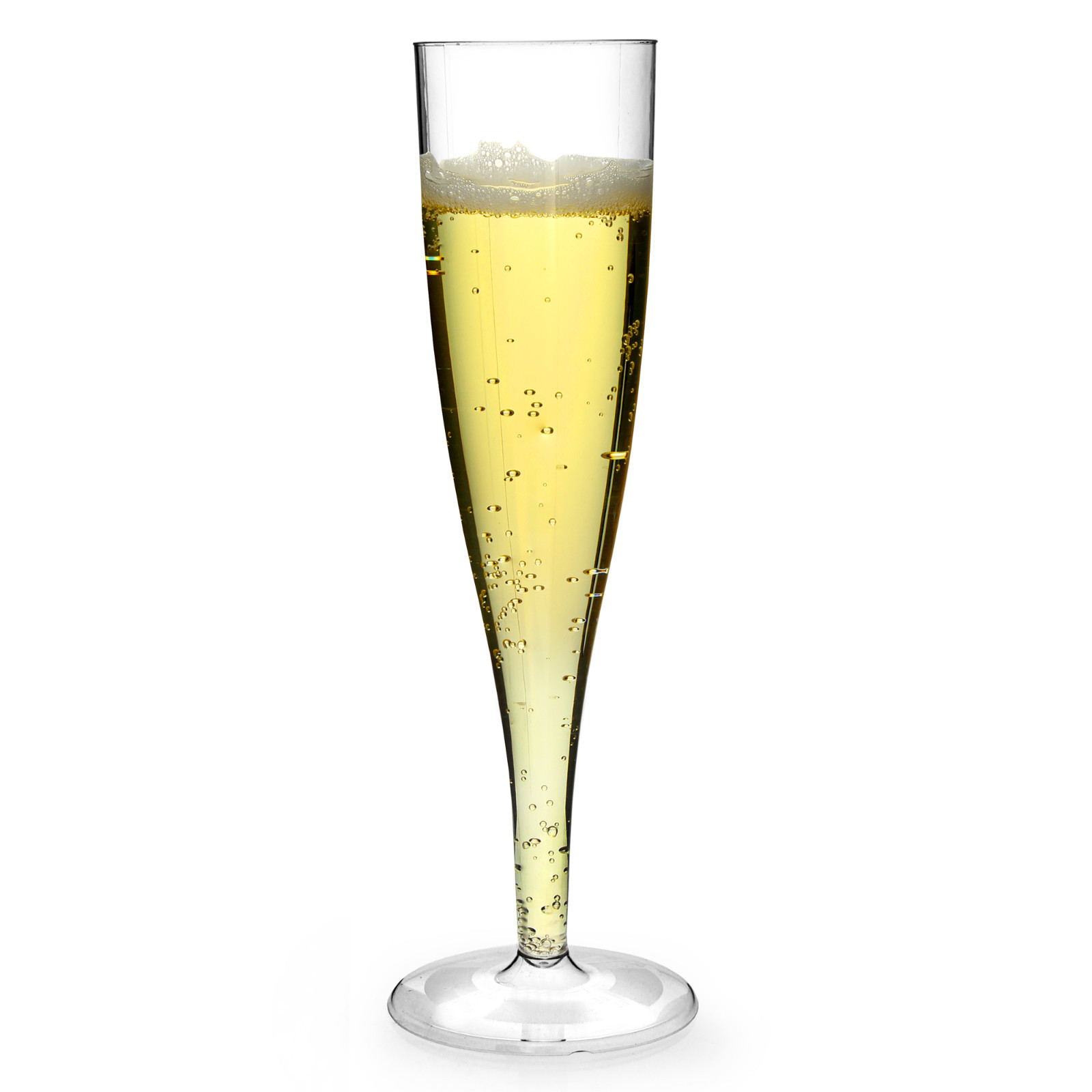 30 x Plastic Champagne Glasses Flutes 160ml Standard Size *One Piece Glass* eBay