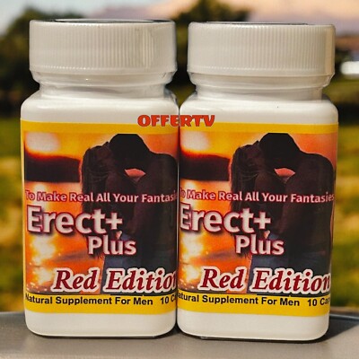 (2) ERECT+ PLUS RED EDITION POWER GROW MEN ENLARGEMENT SUPPLEMENT PILLS