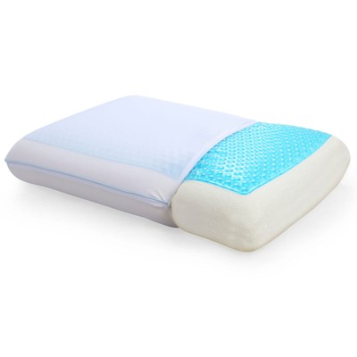 Classic Brands Reversible Cool Gel and Memory Foam Double-Sided Pillow, Soft ...