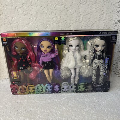 Rainbow High: Daria & Emi, Shadow High: Natasha & Heather, 4-Pack Doll Set NIB