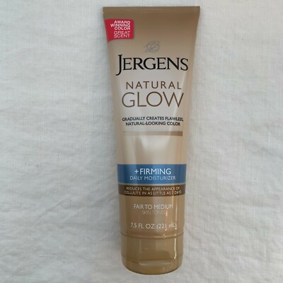 NEW NIP Jergens Natural Glow Firming Moisturizer Fair Medium Tan 7.5 fl oz